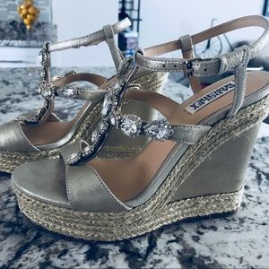 Brand new sparkly wedges by Badgley Mischka